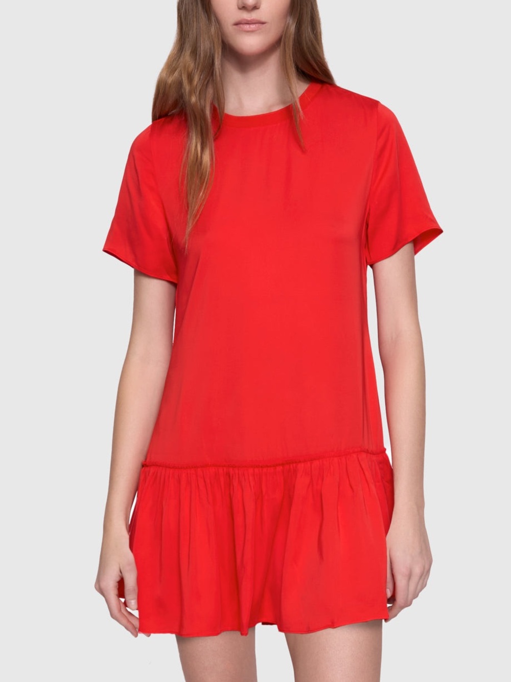 Rebecca Minkoff Emery T Shirt Dress in Flame Red